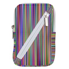 Striped-stripes-abstract-geometric Belt Pouch Bag (large) by Amaryn4rt