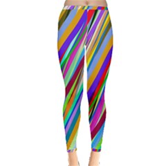 Multi-color Tangled Ribbons Background Wallpaper Inside Out Leggings by Amaryn4rt