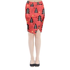 Christmas Christmas Tree Pattern Midi Wrap Pencil Skirt by Amaryn4rt