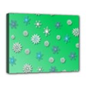 Snowflakes-winter-christmas-overlay Canvas 14  x 11  (Stretched) View1