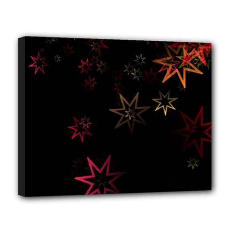 Christmas-background-motif-star Canvas 14  X 11  (stretched) by Amaryn4rt