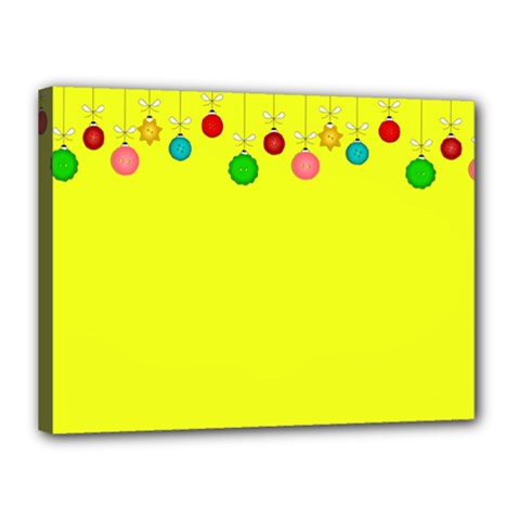 Christmas-bowls-garland-decoration Canvas 16  X 12  (stretched) by Amaryn4rt