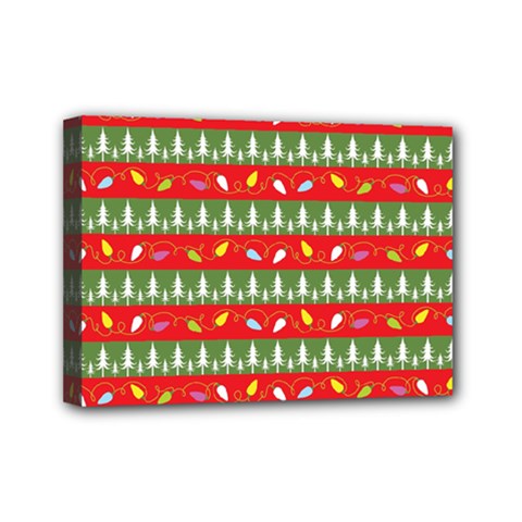 Christmas-papers-red-and-green Mini Canvas 7  X 5  (stretched) by Amaryn4rt