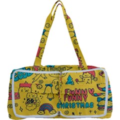 Colorful-funny-christmas-pattern Cool Ho Ho Ho Lol Multi Function Bag by Amaryn4rt