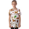 Insects-seamless-pattern Fold Over Open Sleeve Top View1