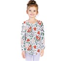 Seamless-vector-pattern-with-watermelons-mint Kids  Long Sleeve T-Shirt View1