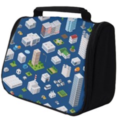 Isometric-seamless-pattern-megapolis Full Print Travel Pouch (big) by Amaryn4rt