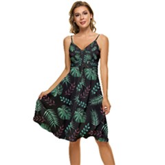 Seamless Bakery Vector Pattern Sleeveless Tie Front Chiffon Dress by Amaryn4rt