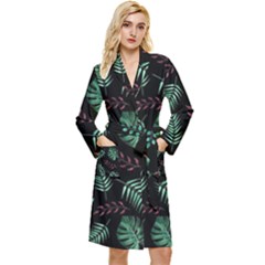 Seamless Bakery Vector Pattern Long Sleeve Velvet Robe by Amaryn4rt