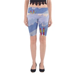 Winter Sports Ski Winter Snow Yoga Cropped Leggings by Pakjumat