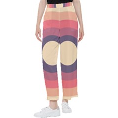 Circles Pattern Bullseye Cream Women s Pants  by Pakjumat