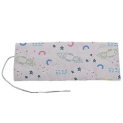 Spaceship Pattern Star Roll Up Canvas Pencil Holder (s) by Pakjumat
