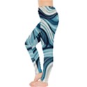 Pattern Ocean Waves Arctic Ocean Blue Nature Sea Everyday Leggings  View3