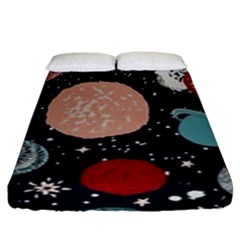 Space Galaxy Pattern Fitted Sheet (king Size) by Pakjumat