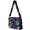 Space Galaxy Planet Universe Stars Night Fantasy Full Print Messenger Bag (S) View2