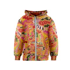 Fantasy Psychedelic Surrealism Trippy Kids  Zipper Hoodie by Modalart