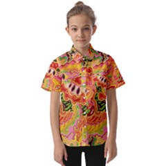 Fantasy Psychedelic Surrealism Trippy Kids  Short Sleeve Shirt by Modalart