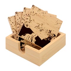 Psychedelic Tree Abstract Psicodelia Bamboo Coaster Set by Modalart