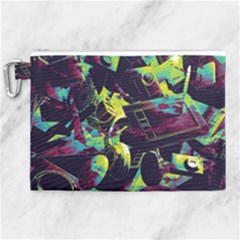 Artistic Psychedelic Abstract Canvas Cosmetic Bag (xl) by Modalart