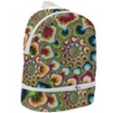 Colorful Psychedelic Fractal Trippy Zip Bottom Backpack View2