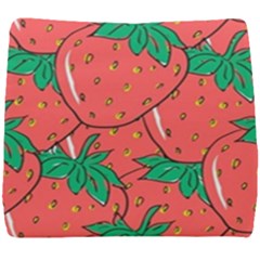 Texture Sweet Strawberry Dessert Food Summer Pattern Seat Cushion by Sarkoni