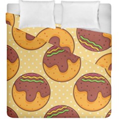 Takoyaki Food Seamless Pattern Duvet Cover Double Side (king Size) by Sarkoni