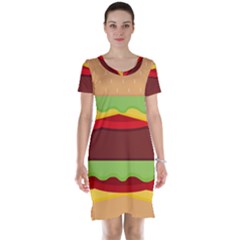 Cake Cute Burger Short Sleeve Nightdress by Dutashop
