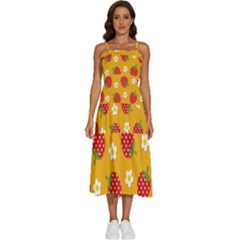 Strawberry Sleeveless Shoulder Straps Boho Dress by Dutashop