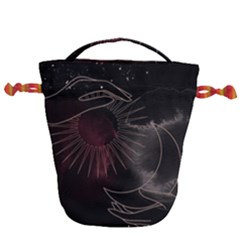 Universal Balance Moon Abstract Star Sun Universe Drawstring Bucket Bag by Modalart