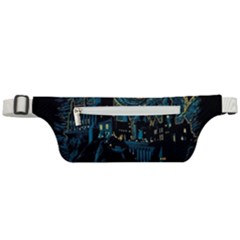 Castle Starry Night Van Gogh Parody Active Waist Bag by Sarkoni