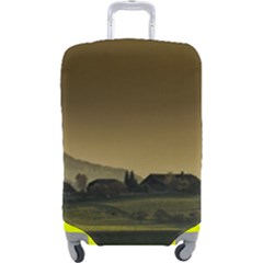 Mountains Village Trees Hills Luggage Cover (large) by Sarkoni
