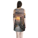 River Buildings City Urban Shoulder Cutout Velvet One Piece View2