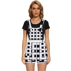 Black And White Pattern Short Overalls by Amaryn4rt