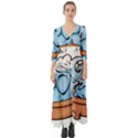 Elephant Bad Shower Button Up Boho Maxi Dress View1