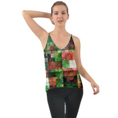 Paper Background Color Graphics Chiffon Cami by Amaryn4rt