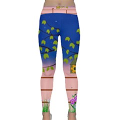 Vector Graphic Illustration Wallpaper Classic Yoga Leggings by Sarkoni