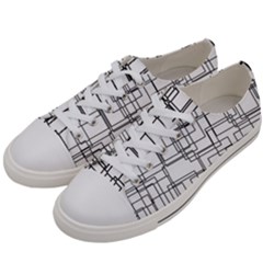 Structure Pattern Network Men s Low Top Canvas Sneakers by Amaryn4rt