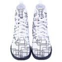 Structure Pattern Network Kid s High-Top Canvas Sneakers View1