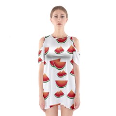 Summer Watermelon Pattern Shoulder Cutout One Piece Dress by Dutashop