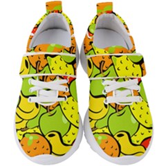 Fruit Food Wallpaper Kids  Velcro Strap Shoes by Dutashop