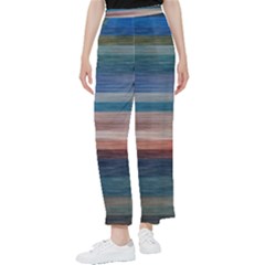 Background Horizontal Lines Women s Pants  by Amaryn4rt