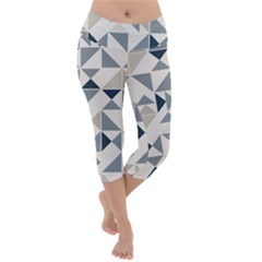 Geometric Triangle Modern Mosaic Lightweight Velour Capri Yoga Leggings by Amaryn4rt