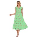 Pig Heart Digital V-Neck Drawstring Shoulder Sleeveless Maxi Dress View2