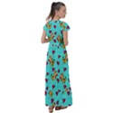 Cat Love Pattern Flutter Sleeve Maxi Dress View2