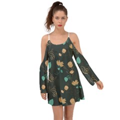 Flowers Leaves Pattern Seamless Boho Dress by Ravend