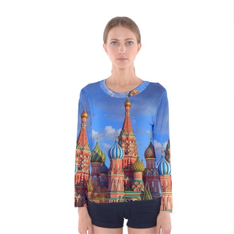 Architecture Building Cathedral Church Women s Long Sleeve T-shirt by Modalart