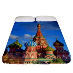Architecture Building Cathedral Church Fitted Sheet (california King Size) by Modalart
