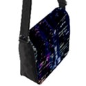 Black Building Lighted Under Clear Sky Flap Closure Messenger Bag (S) View2