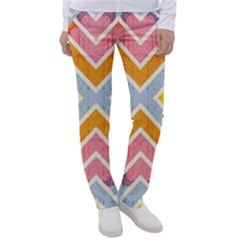 Line Pattern Cross Print Repeat Women s Casual Pants by Amaryn4rt