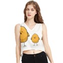 Chick Easter Cute Fun Spring V-Neck Cropped Tank Top View1